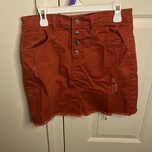 Orange fall denim skirt from old navy size 14-16